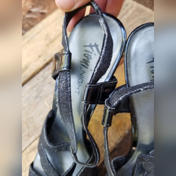 Size 10 Sparkle High Heel platform shoes Fioni Night ladies straps buckles - Picture 9 of 13